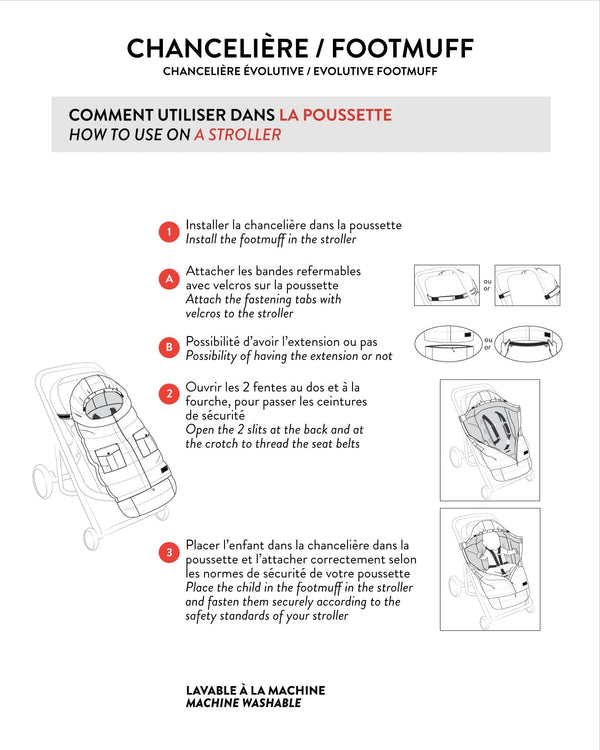 Evolutive Baby Footmuff Designed For Car Seat And Stroller Chanterelle - H10A405_182