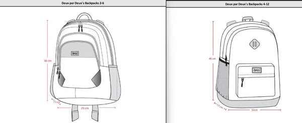 Kids Backpack Smiley Face Girl School Supplies Deux par Deux
