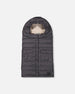 Evolutive Baby Footmuff Textured Gray Snowsuits Deux par Deux