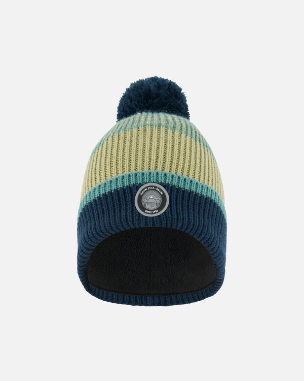 Knit Hat Blue, Green And Gray Winter Accessories Deux par Deux