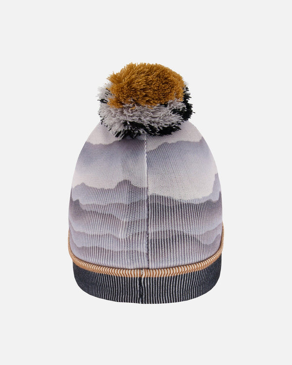 Knit Hat Gray With Mountains Winter Accessories Deux par Deux