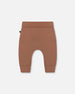 Printed Organic Cotton Evolutive Pant Brown And Monkeys - G30C20_144