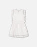 Bi-Material Mesh And Organic Cotton Dress Snow White - G30G87_100
