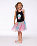 Organic Cotton Racerback Tank Top Black And Candy Machine - G30K70_999