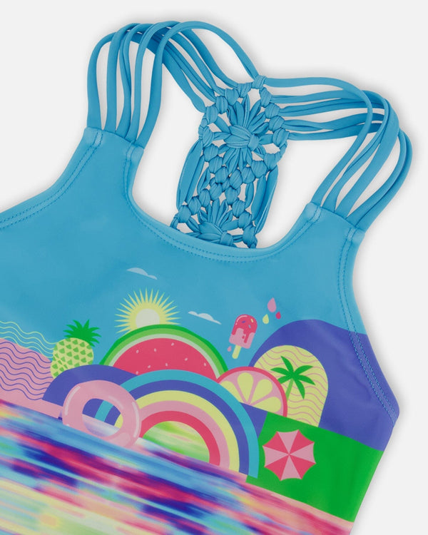 Printed One-Piece Swimsuit Multicolored - G30NG31_050
