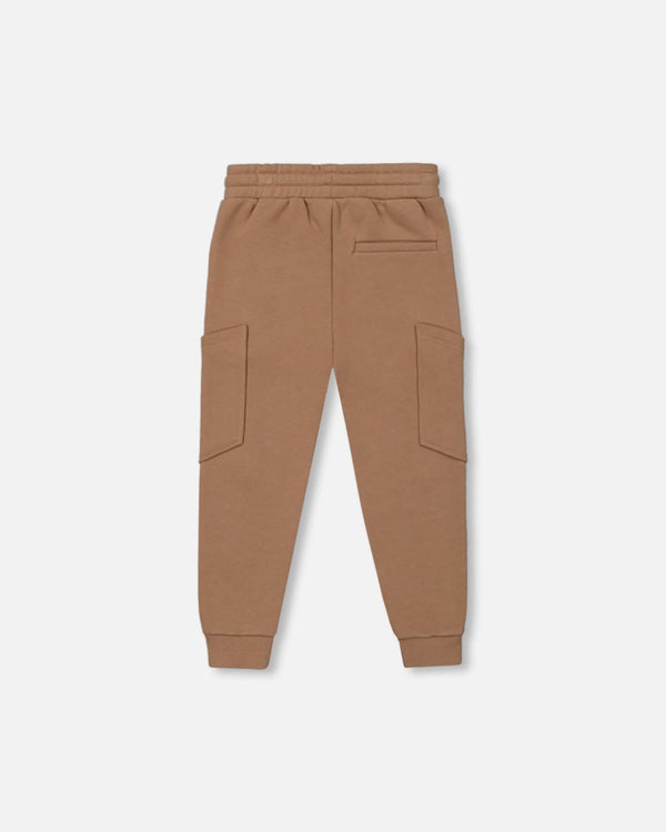 French Terry Sweatpants With Side Pockets Beige - G30U23_919