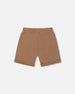 French Terry Short With Contrast Pockets Beige And Off-White - G30U29_919