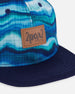 Printed Cap Blue Wave And Black - G30VBC_042