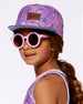 Printed Cap Old Mauve And Multicolored Butterflies - G30VGC_054