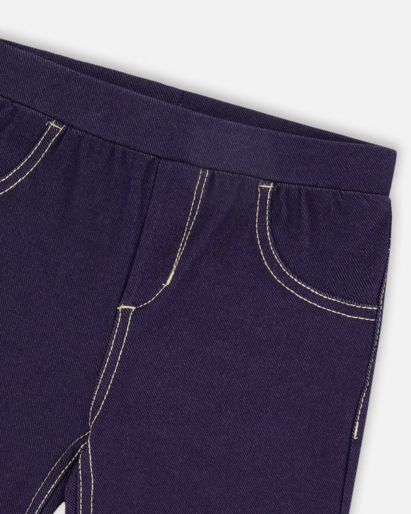 Jeggings Dark Denim Blue Leggings Deux par Deux