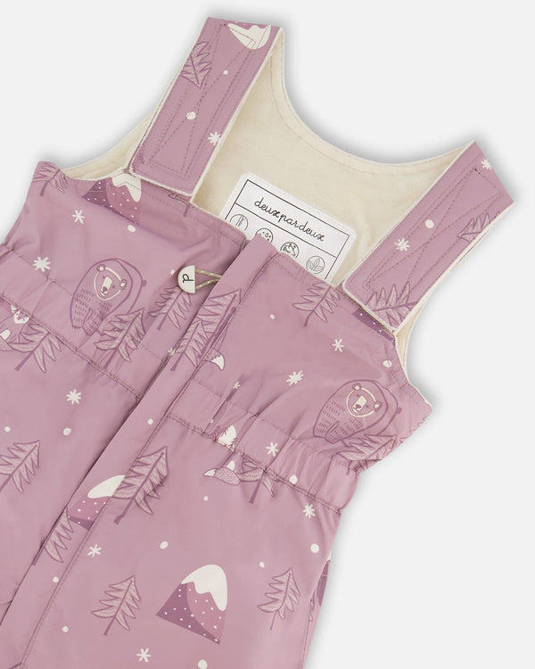Two-Piece Baby Snug Snowsuit Purple Bear Print - H10A501_003