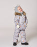 One-Piece Baby Snug Snowsuit Designed For Car Seat Gray Bear Print - H10B701_004