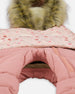 One-Piece Baby Snug Snowsuit Designed For Car Seat Pink Mini Flowers - H10B701_005