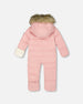 One-Piece Baby Snug Snowsuit Designed For Car Seat Pink - H10B701_637