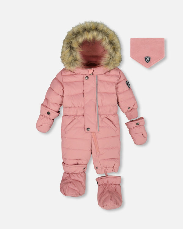 One-Piece Baby Original Puffy Snowsuit Dusty Pink - H10B702_643