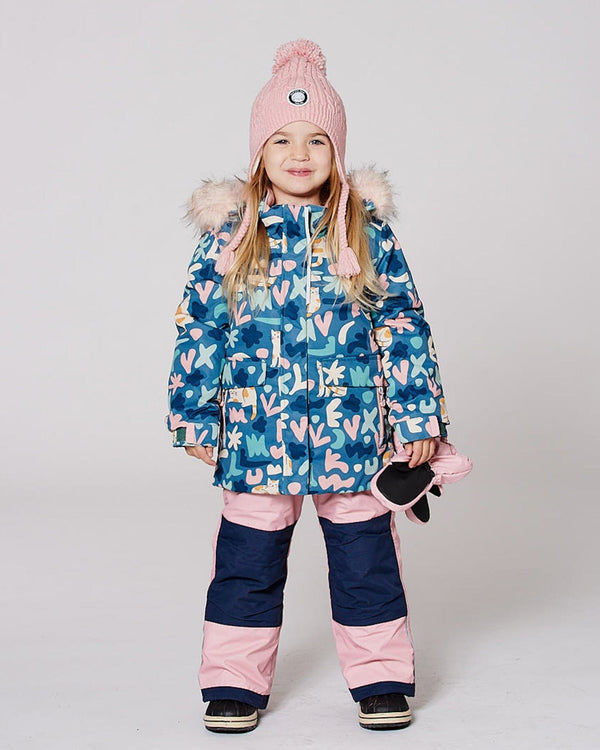 Two-Piece Discover Snowsuit With Printed Jacket Dusty Pink - H10DG80_637