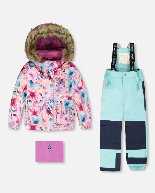 Two-Piece Play Snowsuit Turquoise Blue - H10EG89_407