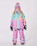 Two-Piece Play Snowsuit Pink Watercolor Flower Print - H10EG90_012
