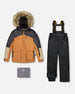 Two-Piece Play Snowsuit With Colorblocked Jacket Black - H10PB42_999