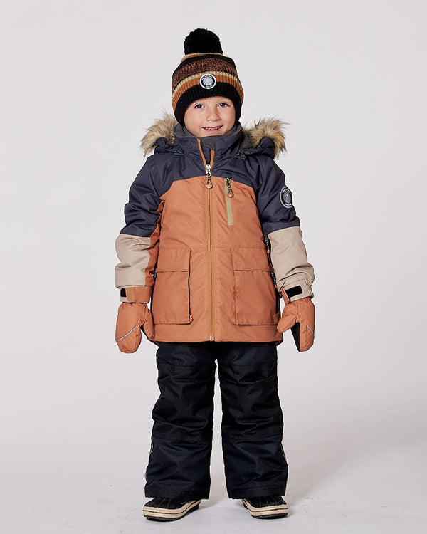 Two-Piece Play Snowsuit With Colorblocked Jacket Black - H10PB42_999