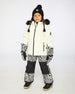 Two-Piece Play Snowsuit Off-White With Printed Pants Snowsuits Deux par Deux
