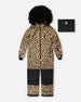 One-Piece Play Snowsuit Beige Leopard - H10PG30_042