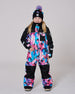 One-Piece Play Snowsuit Black Butterfly Print - H10PG70_010