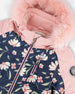 One-Piece Play Snowsuit Navy Flower Print - H10PG71_016