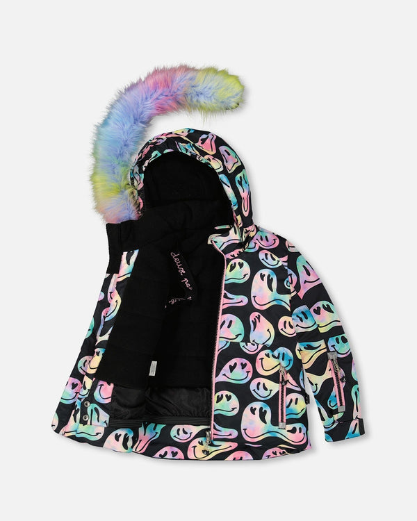 Two-Piece Play Snowsuit With Printed Jacket Pink - H10PG81_624