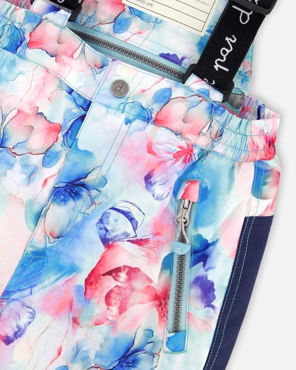 Two-Piece Play Snowsuit Blue Flower Print - H10PG84_020