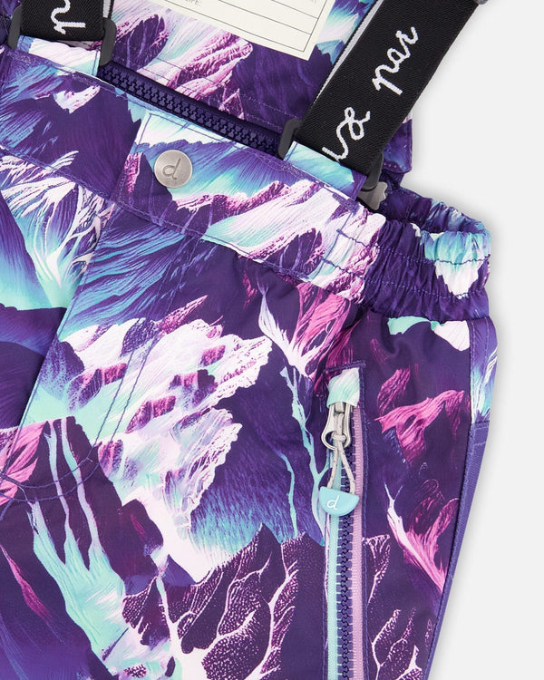 Two-Piece Play Snowsuit Purple Mountain Print - H10PG86_015