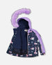 Two-Piece Play Snowsuit With Printed Colorblocked Jacket Lavender - H10PG95_530