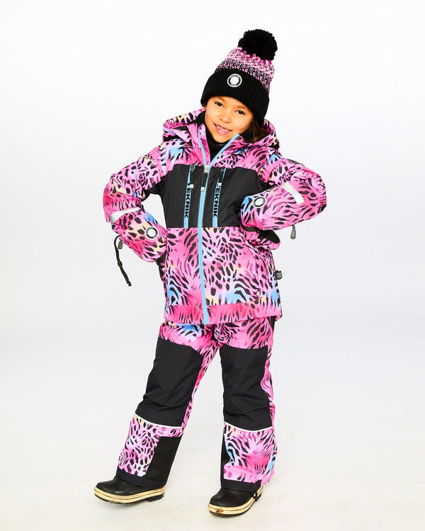 Two-Piece Teknik Snowsuit Multicolor Leopard And Zebra Snowsuits Deux par Deux