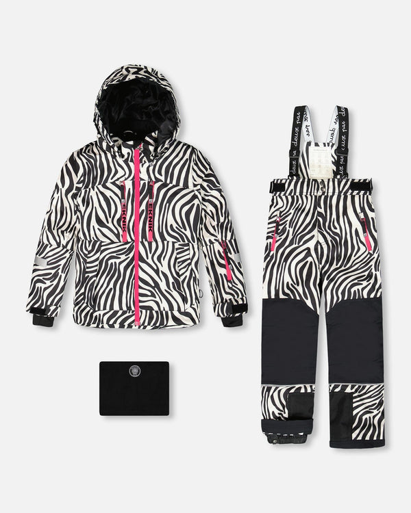Two-Piece Teknik Snowsuit Zebra Print - H10TG26_094