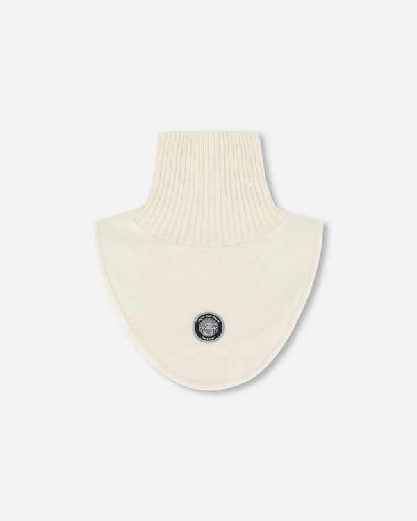 Polar Fleece And Knit Neckwarmer Off-White - H10XCOL_165