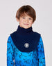Polar Fleece And Knit Neckwarmer Navy Blue - H10XCOL_479