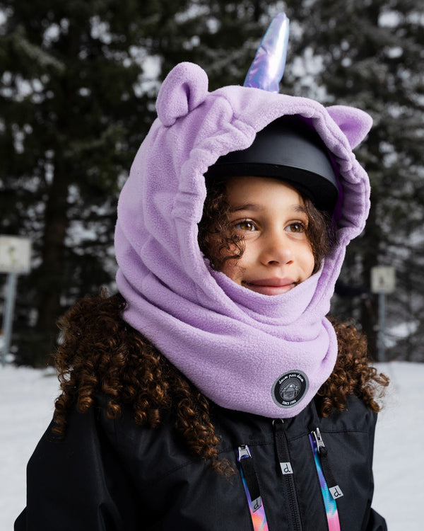 Polar Fleece Balaclava For Ski Helmet Purple Unicorn - H10XLIC_502