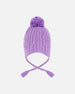 Lined Winter Hat With Pompom Lavender - H10XT1_530