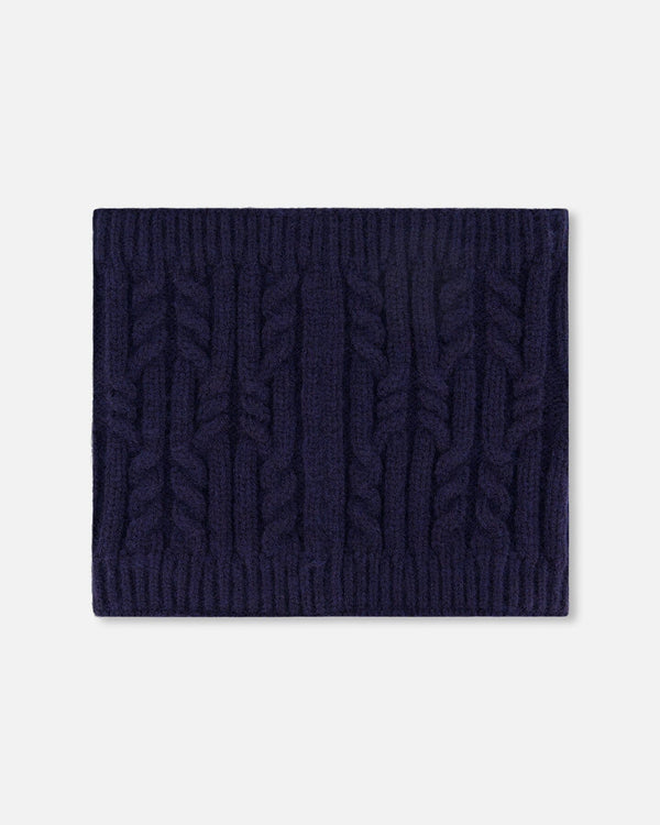 Lined Winter Neckwarmer Navy Blue - H10XT2_479