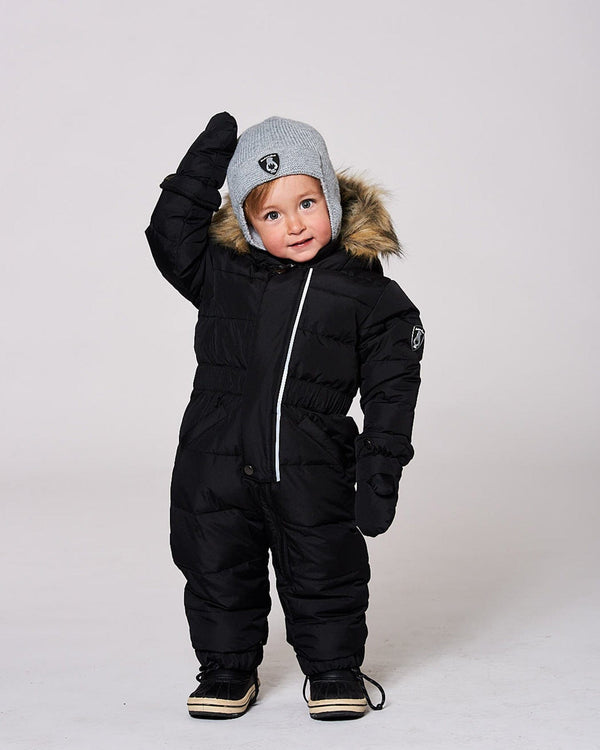 Lined Baby Knit Hat With Ears And Strings Heather Gray - H10ZA07_194