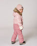 Lined Baby Knit Hat With Ears And Strings Dusty Pink - H10ZA07_637