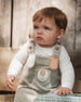 Onesie And Stretchy Corduroy Overalls Set Jade Green - H20C44_325