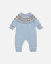 Knitted Jacquard Romper Light Blue - H20DT44_971