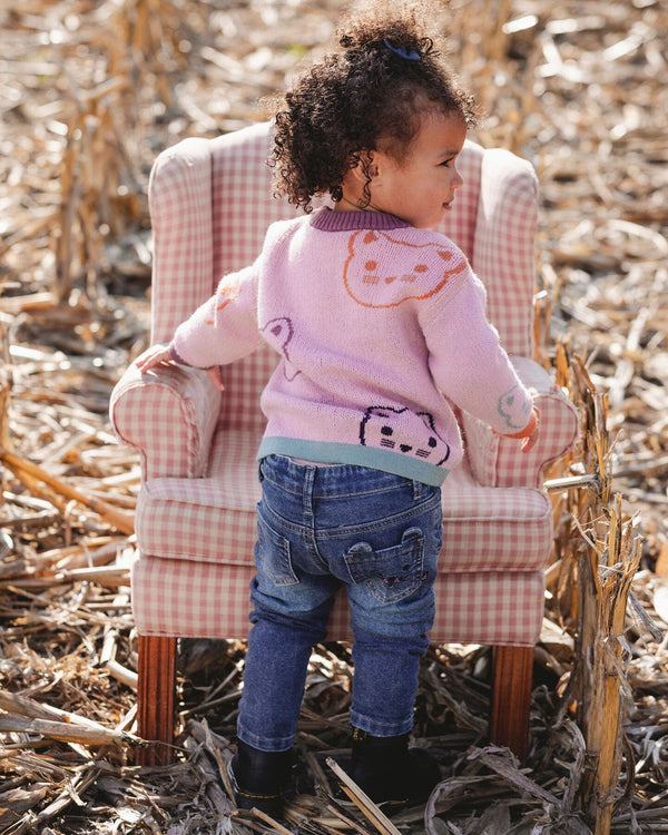 Jeans Blue Denim With Embroideries - H20E20_123