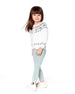 Organic Cotton Jersey Leggings Jade Green With Floral Detail - H20F60_325