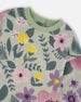 Stretch Fleece Dress Sage Floral - H20F88_046