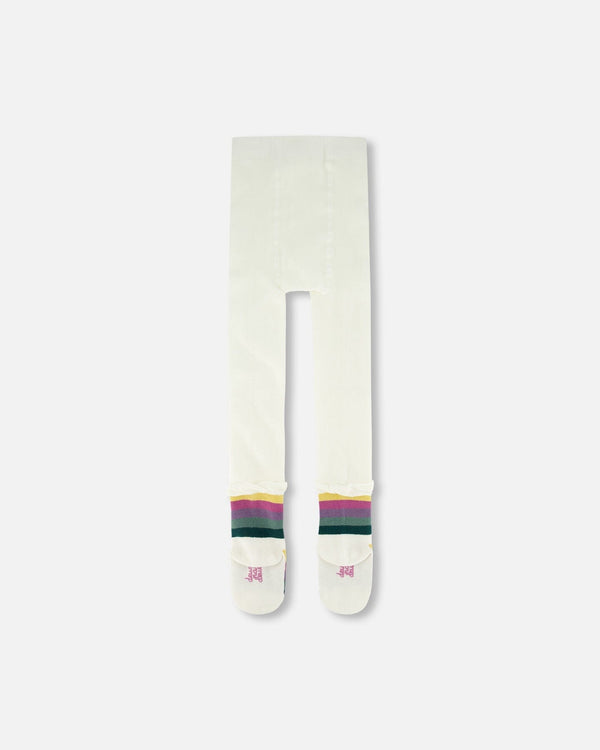 Striped Footed Knit Tights Off-White - H20FT_101