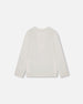 Organic Cotton Long Sleeve T-Shirt Off-White With Hot Chocolate - H20G70_101