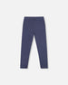 Organic Cotton Leggings Navy Blue With Hearts - H20I60_484