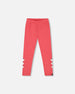 Organic Cotton Leggings Red With Apples - H20I60_709